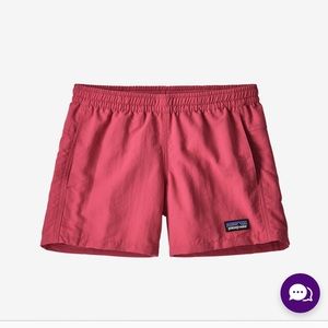 PARAGONIA pink Barely Baggies shorts (2 1/2”)
